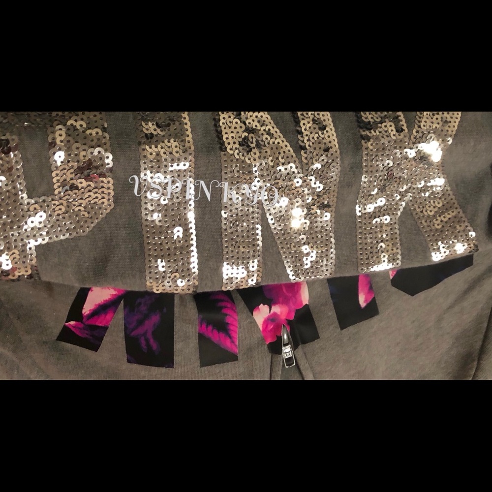 Victoria’s Secret Pink Bling Quarter Zip Tropical - Picture 3 of 3